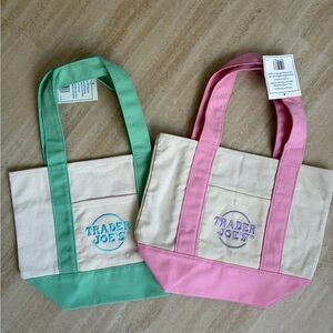Trader Joe's Canvas Tote with Pink Trim